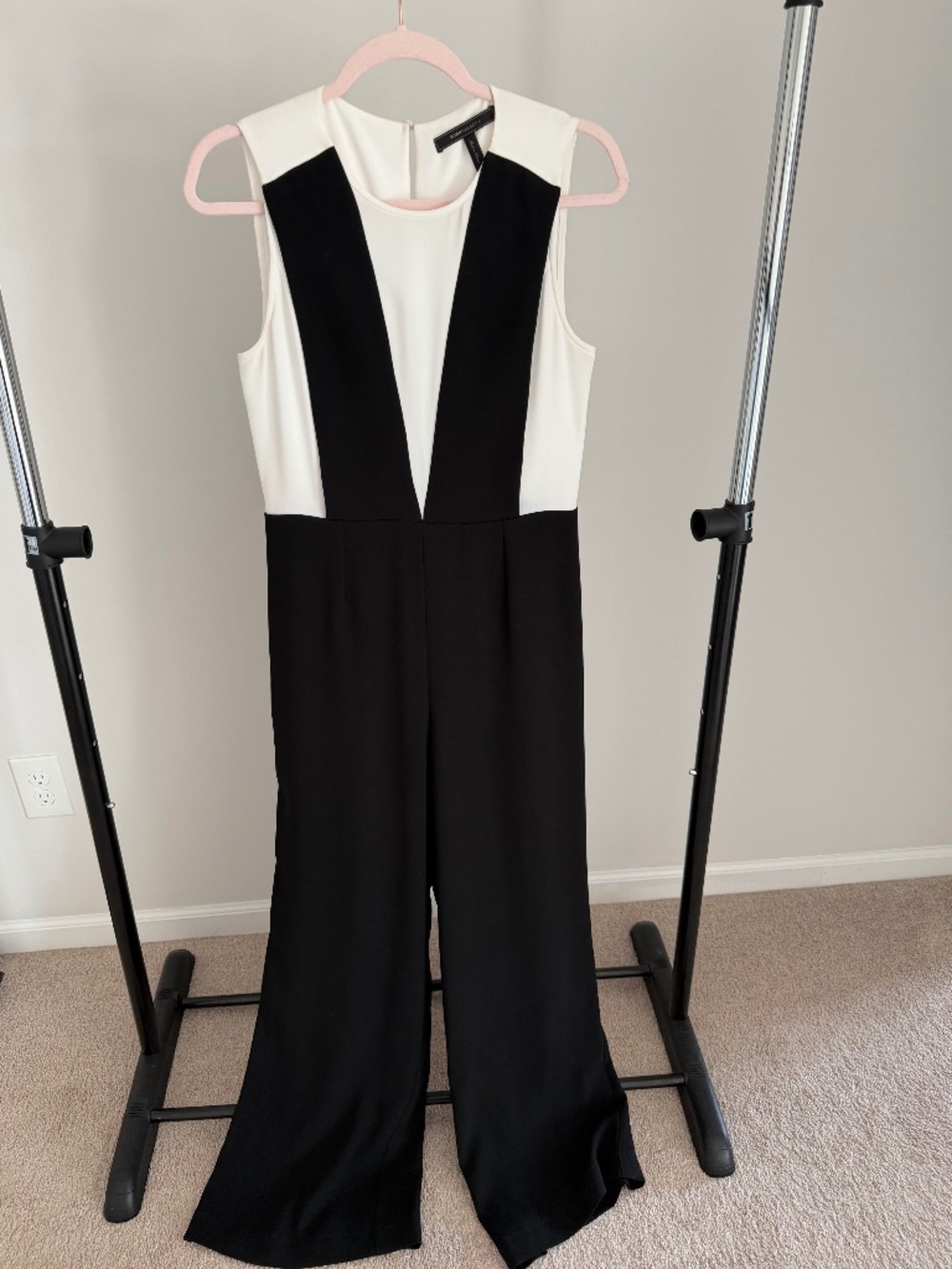 BCBG Maxazria Black and White Jumpsuit